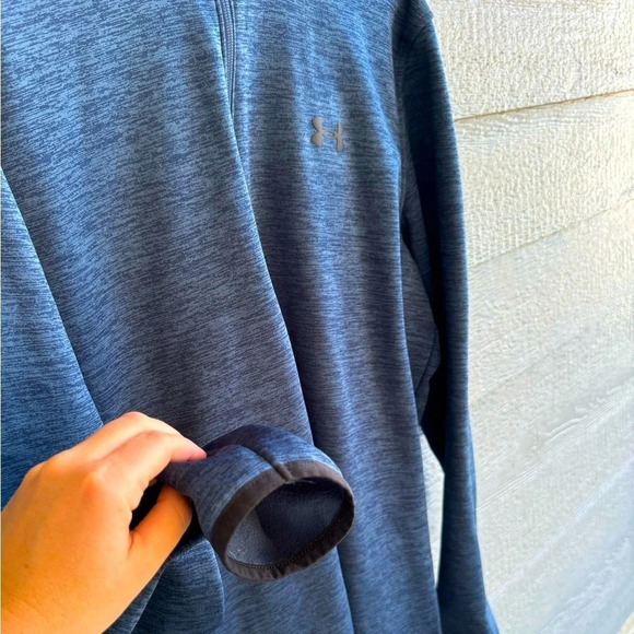 Under Armor Blue Fleece Pullover - Size Large - Picture 7 of 7